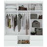 Guarda-Roupas Zeus 6 portas C/esp E C/pes Pvc Branco 2.3 Móveis Lopas - 3