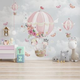 Papel de parede infantil safári animal partitura musical M² PP24B - 2