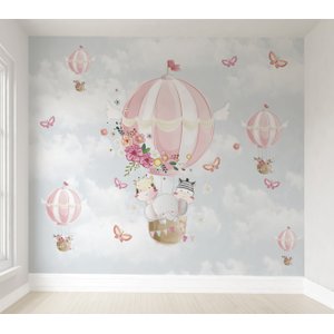 Papel de parede infantil safári animal partitura musical M² PP24B