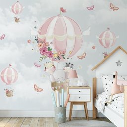 Papel de parede infantil safári animal partitura musical M² PP24B - 4