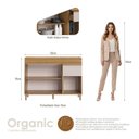 Ver imagem 3 de Balcão de Cozinha 3 Portas 2 Gavetas Ripadas Fecho Click 120cm com Pés sem Tampo 100% BP Organic Marrom/Nature/Sand