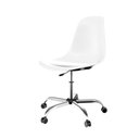 Ver imagem 2 de Kit com 2 Cadeiras Eames Office Cromada Branca Design Executivo Ergonômico e Confortável