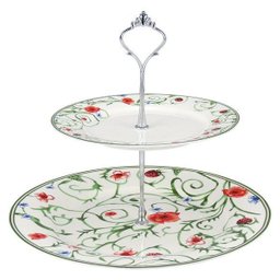 Petisqueira Bonechina Estampada com 2 Andares 22cm - 1