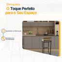 Ver imagem 3 de Banqueta Quadrada Junco Cappuccino para Balcão Ilha Cozinha Área Gourmet Bancada Piscina Bar