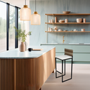 Ver imagem 6 de Banqueta Quadrada Junco Cappuccino para Balcão Ilha Cozinha Área Gourmet Bancada Piscina Bar