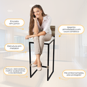 Ver imagem 4 de Banqueta Quadrada Junco Cappuccino para Balcão Ilha Cozinha Área Gourmet Bancada Piscina Bar