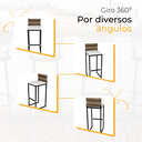 Ver imagem 5 de Banqueta Quadrada Junco Cappuccino para Balcão Ilha Cozinha Área Gourmet Bancada Piscina Bar