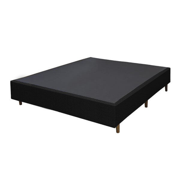 Caixa Box Casal Simbal Milano 138x188x30cm Preto Darom Moveis - 1