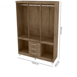 GuardaRoupa Roupeiro Araplac 1849088 10 Portas Darom Móveis - 5