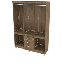 GuardaRoupa Roupeiro Araplac 1849088 10 Portas Darom Móveis - 6