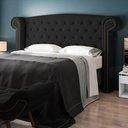 Ver imagem 2 de Cabeceira Cama Box Casal Queen 160cm Provença com Calçadeira Vêneto P02 Veludo Preto - Mpozenato