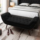Ver imagem 3 de Cabeceira Cama Box Casal Queen 160cm Provença com Calçadeira Vêneto P02 Veludo Preto - Mpozenato