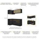 Ver imagem 4 de Cozinha Compacta de Canto com Rodapé Veneza Multimóveis MP2091 com Armário e Balcão Preta