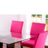 Capas para Cadeiras de Jantar 4 Peças Em Malha Gel Lisa Pink - 4