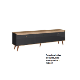 Kit 8 Pés Palito Já Inclinados Sofás Poltronas Racks Mel 16cm - 4
