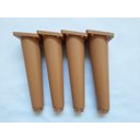 Ver imagem 6 de Kit 8 Pés Palito Já Inclinados Sofás Poltronas Racks Mel 16cm