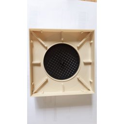 Ralo Invisível Sifonado 15x15 Bege Banheiro modelo Porcelanato Colar Piso com Caixa Sifonada 100 - F - 5
