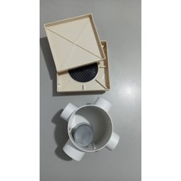 Ralo Invisível Sifonado 15x15 Bege Banheiro modelo Porcelanato Colar Piso com Caixa Sifonada 100 - F - 4