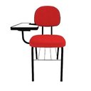 Ver imagem 1 de Cadeira Universitaria Polo com Porta Livros - Tecido J.Serrano - Vermelho