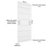 Porta Decorativa Frisada R50vl 210x80cm Pintura Uv Resistente:imbuia - 3