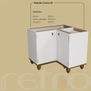 Ver imagem 3 de Cozinha Modulada Retrô Off White/ Nogueira Modelo 02
