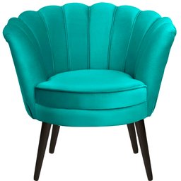 Poltrona Pétalas em Sued Premium Tiffany - 1