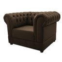 Ver imagem 2 de Kit Poltrona e Namoradeira Chesterfield Ana Suede Marrom - ADJ Decor