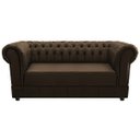 Ver imagem 7 de Kit Poltrona e Namoradeira Chesterfield Ana Suede Marrom - ADJ Decor