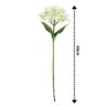 Flor Hortência Artificial Branca e Folhagens Haste 60cm - Vivaflor Decor - 2