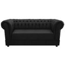 Ver imagem 7 de Kit Poltrona e Namoradeira Chesterfield Ana Suede Preto - ADJ Decor