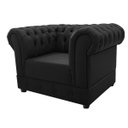 Ver imagem 2 de Kit Poltrona e Namoradeira Chesterfield Ana Suede Preto - ADJ Decor