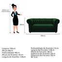 Ver imagem 5 de Kit Poltrona e Namoradeira Chesterfield Ana Suede Verde - ADJ Decor