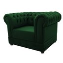 Ver imagem 2 de Kit Poltrona e Namoradeira Chesterfield Ana Suede Verde - ADJ Decor