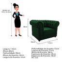 Ver imagem 4 de Kit Poltrona e Namoradeira Chesterfield Ana Suede Verde - ADJ Decor