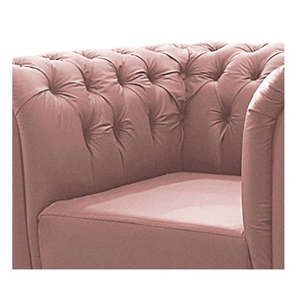 Poltrona Decorativa Chesterfield Ana Suede Rosê - ADJ Decor - 4