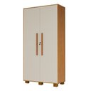 Ver imagem 1 de Armário Multiuso 100% Mdf 2 Portas C/ Chave Dream Off White/naturale