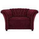 Ver imagem 2 de Poltrona Decorativa Chesterfield Sofia Suede Bordô - ADJ Decor