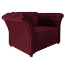 Ver imagem 1 de Poltrona Decorativa Chesterfield Sofia Suede Bordô - ADJ Decor