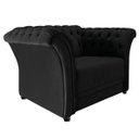 Ver imagem 1 de Poltrona Decorativa Chesterfield Sofia Suede Preto - ADJ Decor