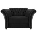 Ver imagem 2 de Poltrona Decorativa Chesterfield Sofia Suede Preto - ADJ Decor