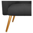 Ver imagem 7 de Kit 2 Poltronas Luiza Couro Ecológico Nozes e Linho Chumbo - Adj Decor