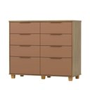Ver imagem 5 de Cômoda Dubai Intense 121cm 6 Gavetas e 2 Gavetões - Nature/Camarim