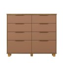 Ver imagem 1 de Cômoda Dubai Intense 121cm 6 Gavetas e 2 Gavetões - Nature/Camarim