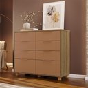Ver imagem 3 de Cômoda Dubai Intense 121cm 6 Gavetas e 2 Gavetões - Nature/Camarim