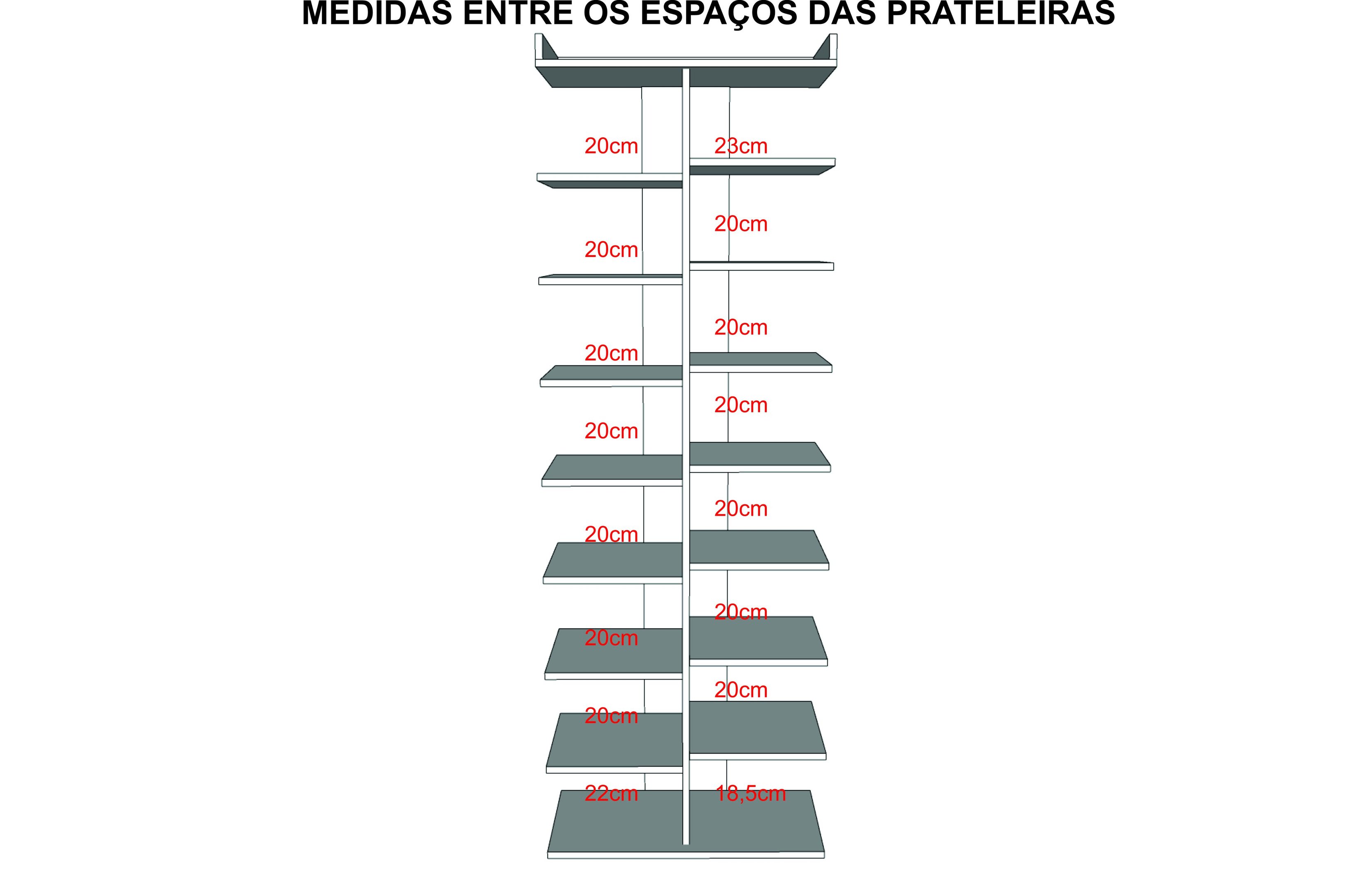 Sapateira Vertical e Organizador Madeira MDF Canela - Faz a Boa!