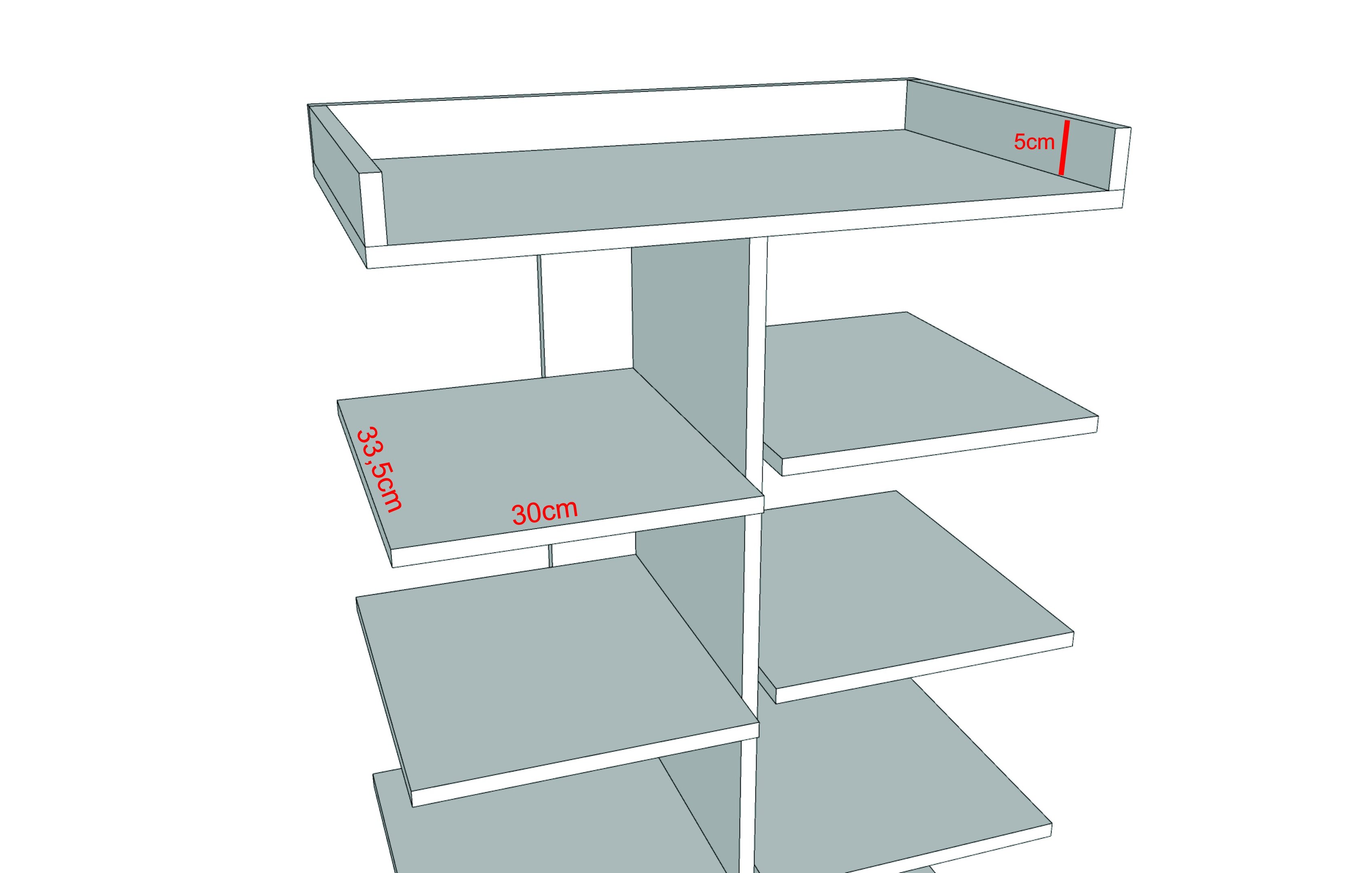 Sapateira Vertical e Organizador Madeira MDF Canela - 4