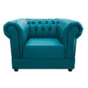 Ver imagem 6 de Kit Poltrona e Namoradeira Chesterfield Ana Suede Azul Turquesa - ADJ Decor
