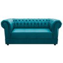 Ver imagem 7 de Kit Poltrona e Namoradeira Chesterfield Ana Suede Azul Turquesa - ADJ Decor