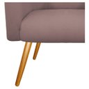 Ver imagem 7 de Kit 2 Poltronas Luiza Couro Ecológico Nozes e Linho Rosê - Adj Decor