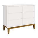 Ver imagem 4 de Jogo de Quarto Infantil Classic Guarda Roupa 3 Portas e Cômoda 6 Gavetas Branco Fosco com Pés Amadei